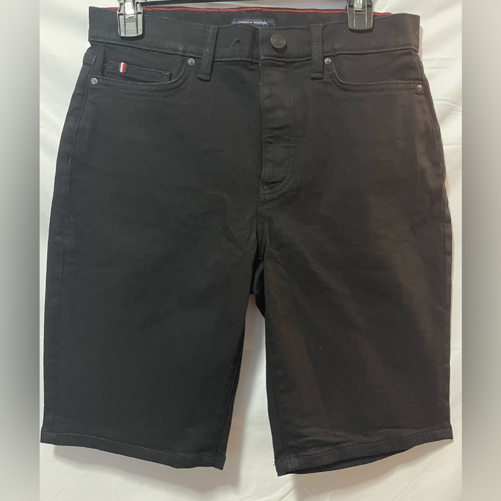 Tommy Hilfiger Black Slim Bermuda Shorts Waste 28 Size 6